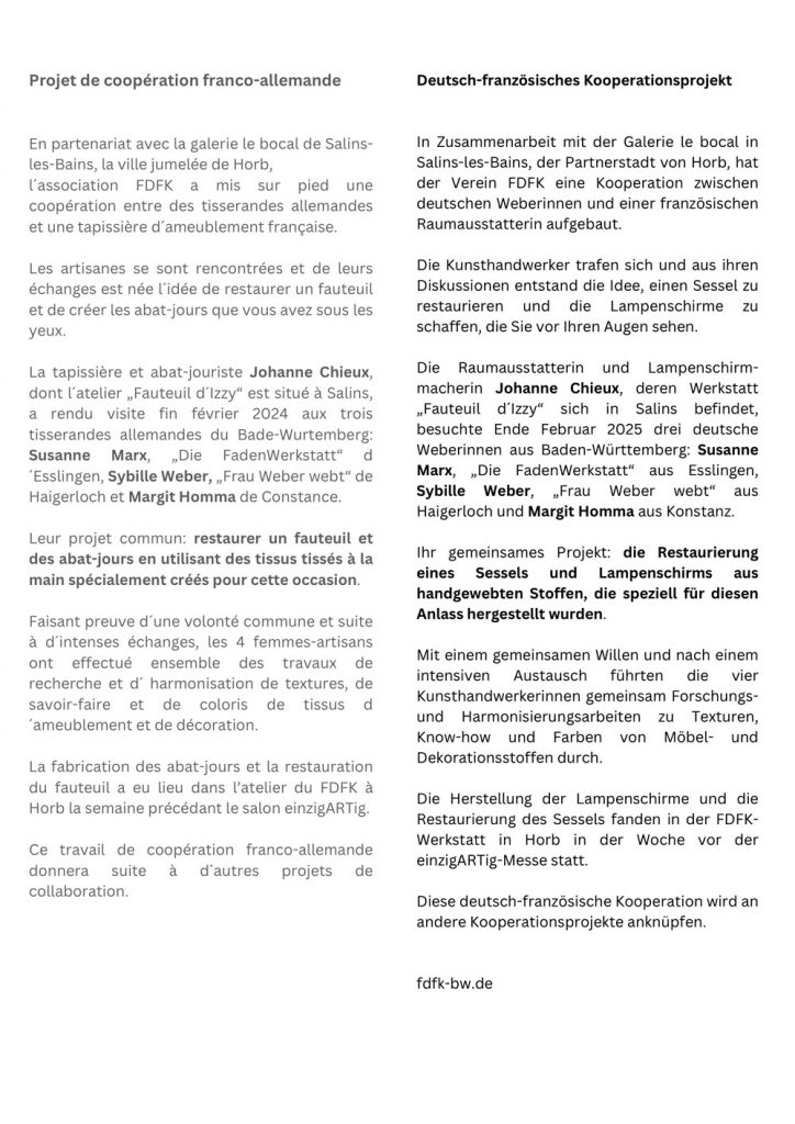 Deutsch-französsiches Kooperationsprojekt 2025